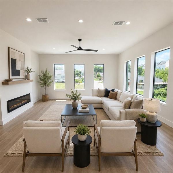 Furnished interior view inside a new home in , Dallas (Image 14). Furnished interior view inside a new home in , Dallas (Image 14).