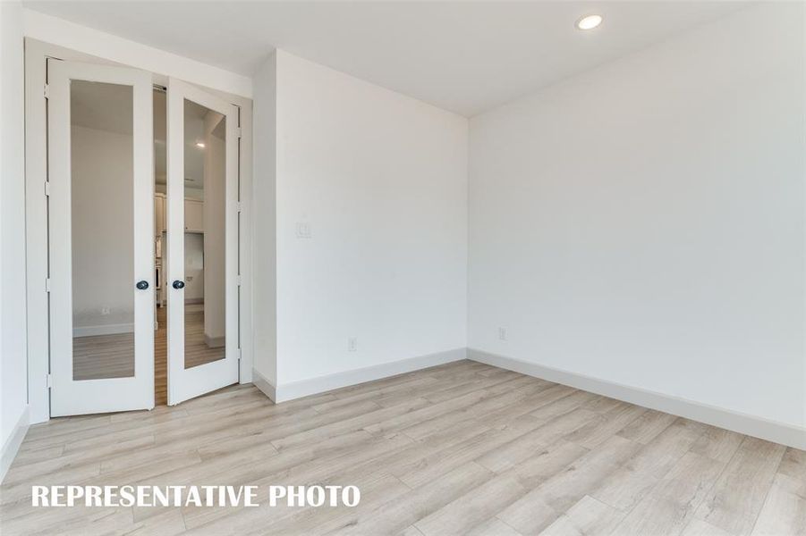 Your new home office is complete with french doors for added privacy.  REPRESENTATIVE PHOTO