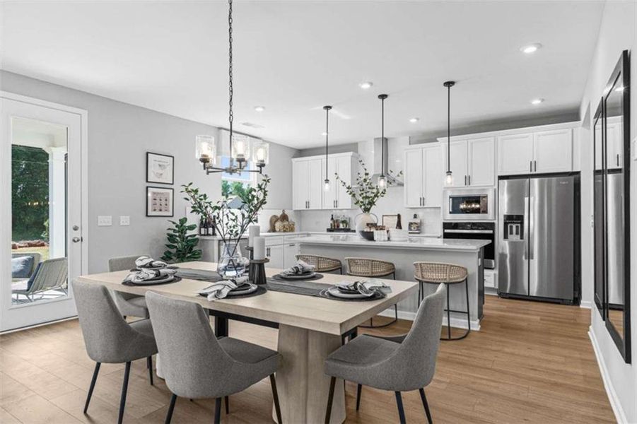 Furnished interior view inside a new home in Wehunt Meadows, Hoschton (Image 18).