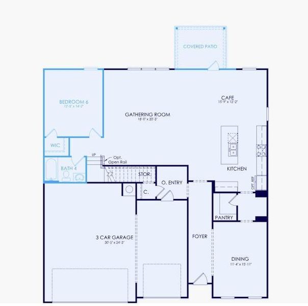 2D floor plan layout of this home in Haverhill Estates, Dacula, GA (Image 3).