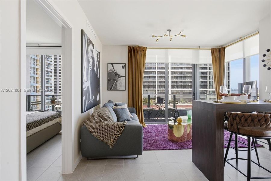 Furnished interior view inside a new home in , Miami (Image 58). Furnished interior view inside a new home in , Miami (Image 58).