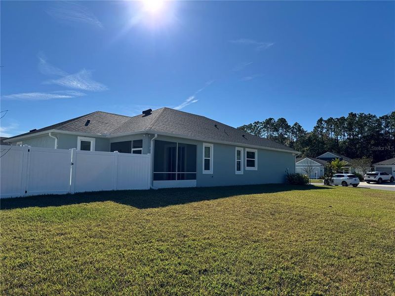 Exterior details and patio area of a home in Sawmill Creek at Palm Coast Park, Palm Coast (Image 31). Exterior details and patio area of a home in Sawmill Creek at Palm Coast Park, Palm Coast (Image 31).