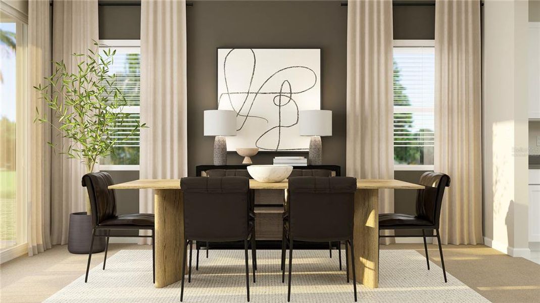 Furnished interior view inside a new home in Waterstone: Estate II Collection, Groveland (Image 9).