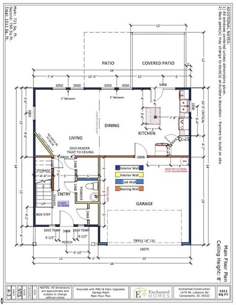 2D floor plan layout of this home in New Prospect Haven, Inman, SC (Image 2). 2D floor plan layout of this home in New Prospect Haven, Inman, SC (Image 2).