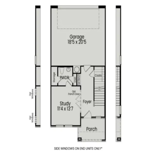 2D floor plan layout for the The Avery Interior by Davidson Homes LLC in Camden Park, Knightdale, NC (Image 1).