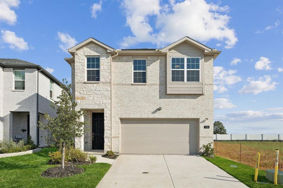 Front exterior of a new home in Sicily, Princeton, TX, highlighting curb appeal (Image 1). Front exterior of a new home in Sicily, Princeton, TX, highlighting curb appeal (Image 1).