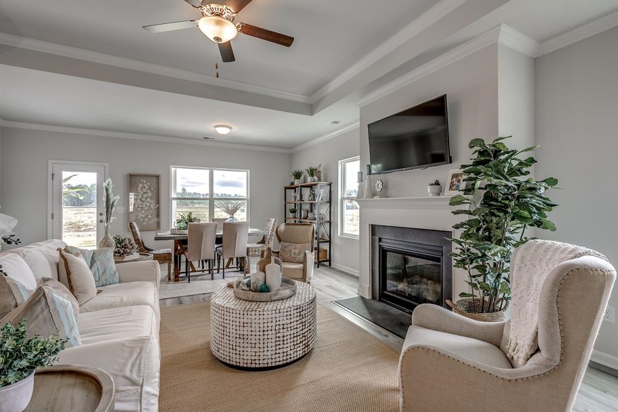 Furnished interior view inside a new home in Fairway Woods at Wyboo, Manning (Image 11).