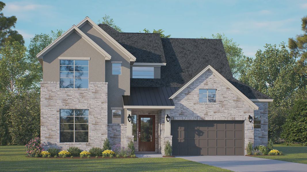 Representative exterior photo of a completed home built from the Rivercrest by Chesmar Homes in Riceland 60',65',70', Mont Belvieu, TX (Image 32). Representative exterior photo of a completed home built from the Rivercrest by Chesmar Homes in Riceland 60',65',70', Mont Belvieu, TX (Image 32).