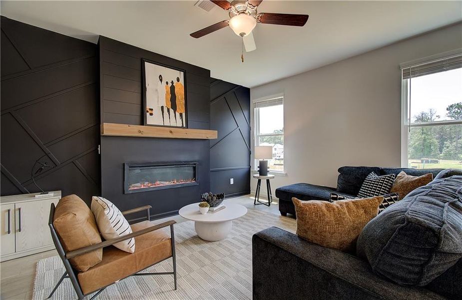 Furnished interior view inside a new home in Enclave at Evergreen, Fairburn (Image 5).