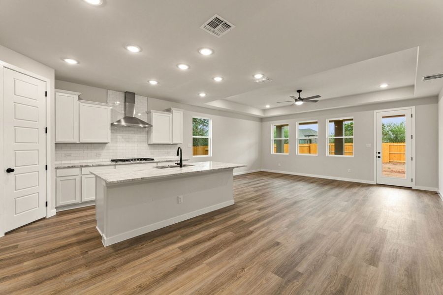 Furnished interior view inside a new home in La Cima, San Marcos (Image 6).