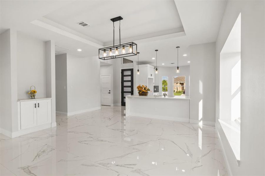 Front facing view of kitchen