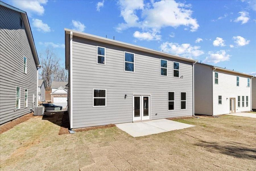 Exterior details and patio area of a home in Clark Farms, Flowery Branch (Image 23). Exterior details and patio area of a home in Clark Farms, Flowery Branch (Image 23).