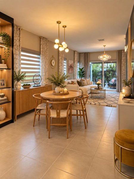 Furnished interior view inside a new home in , Florida City (Image 15).
