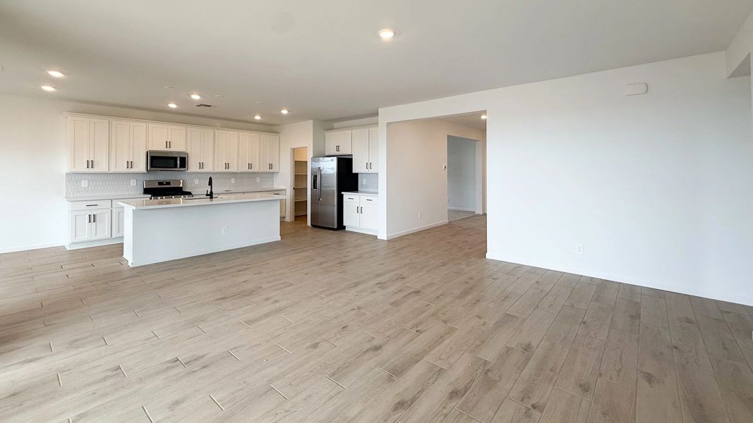Great room and kitchen