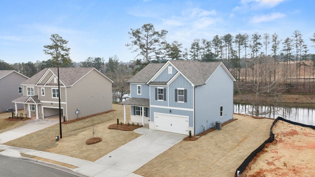 Representative exterior photo of a completed home built from the Galen by D.R. Horton in Thompson Ridge, Dallas, GA (Image 18).