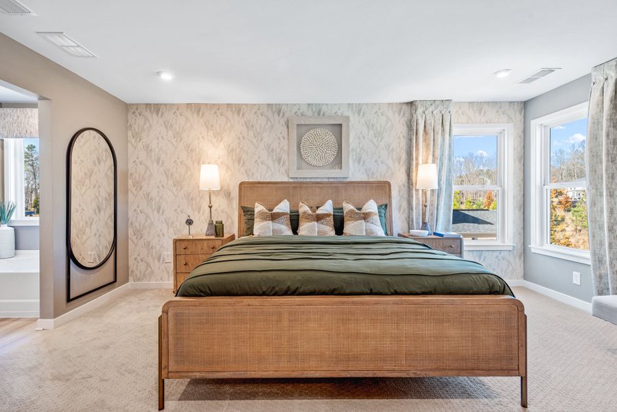 Representative furnished interior of a home built from the Greenbriar by Fischer Homes in Three Rivers, Rome (Image 26).