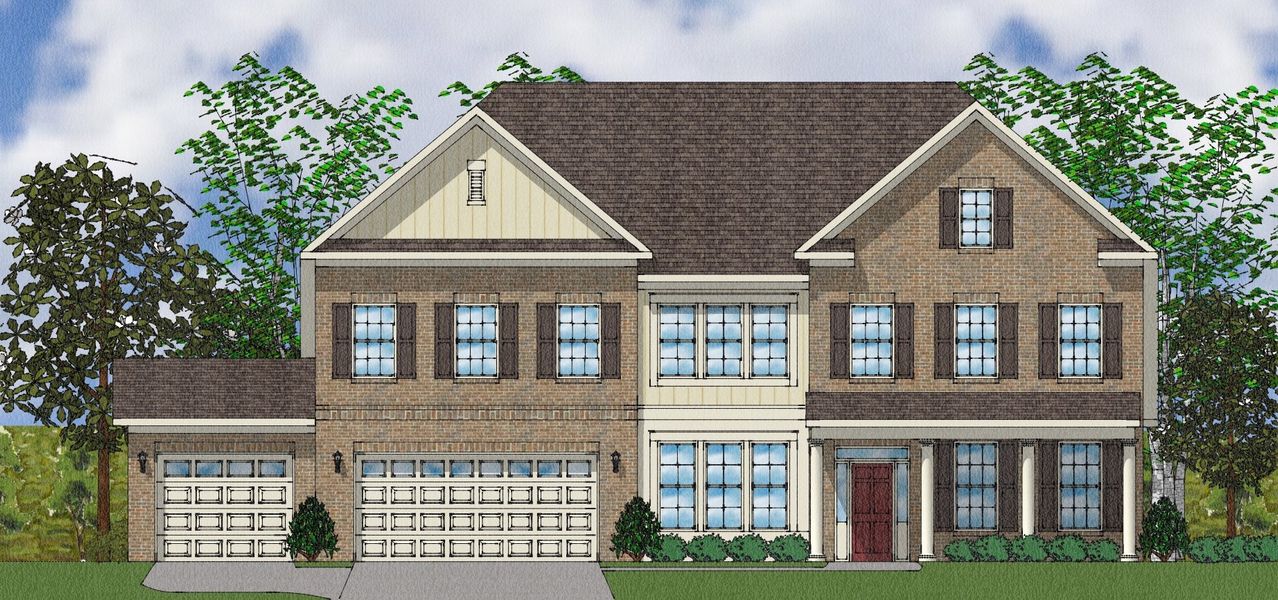 Representative exterior photo of a completed home built from the Patterson II - Elite Collection by Mungo Homes in Suter Estates, Easley, SC (Image 2).