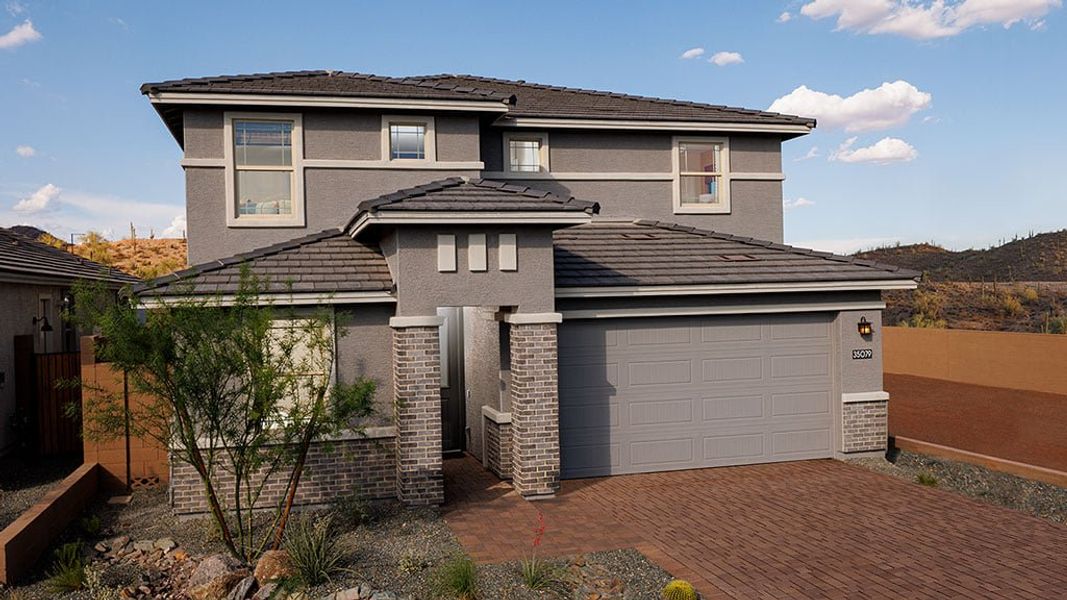 Representative exterior photo of a completed home built from the Sienna by Taylor Morrison in Saddleback, Peoria, AZ (Image 20).