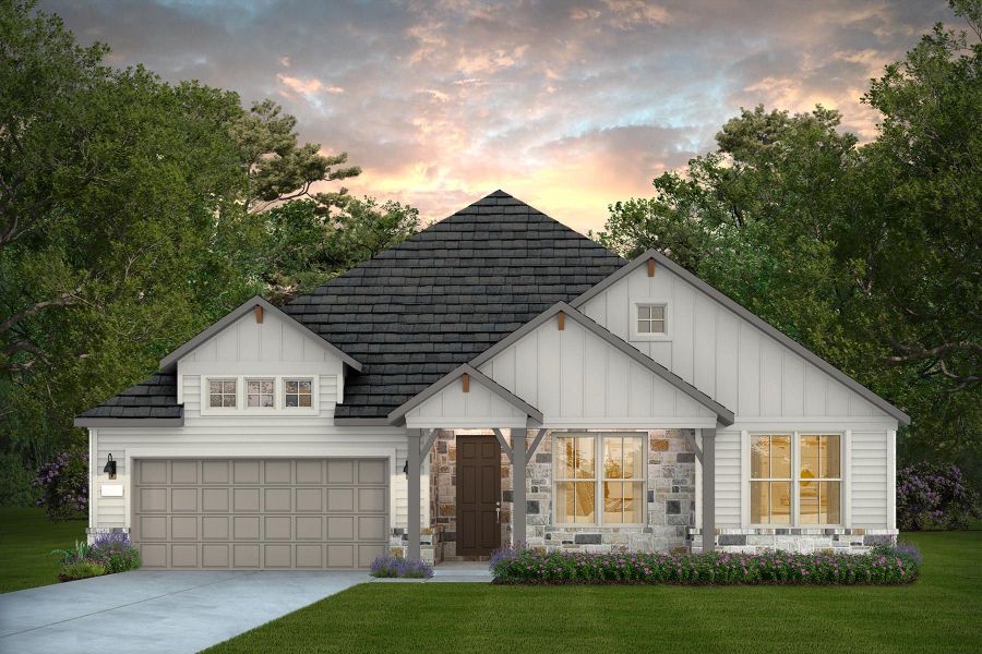 Representative exterior photo of a completed home built from the Dobbin by Pulte Homes in Corley Farms, Boerne, TX (Image 8).