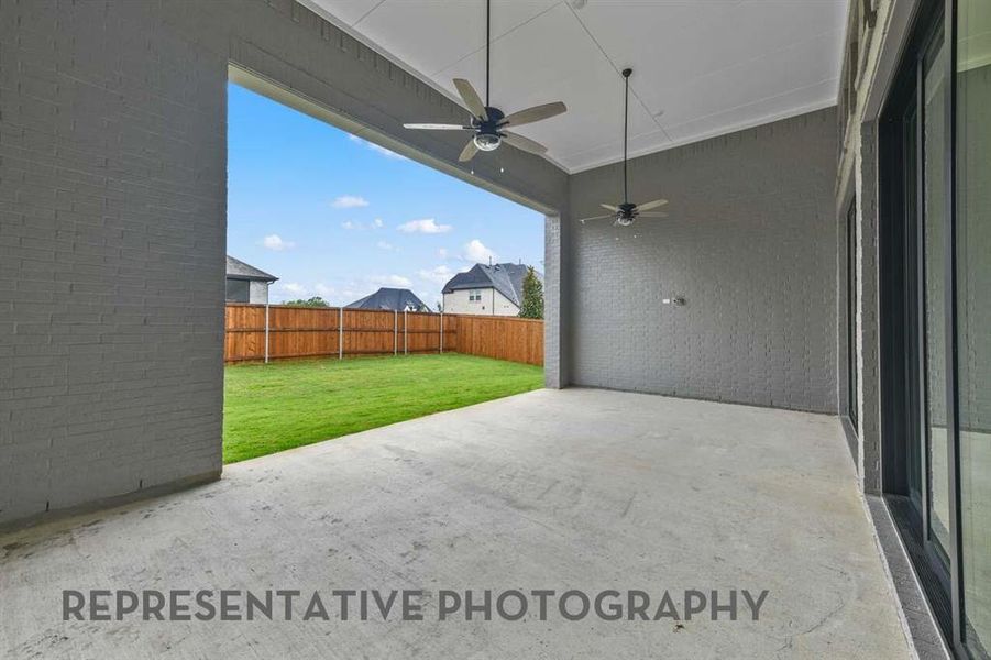Exterior details and patio area of a home in Mosaic, Celina (Image 2).