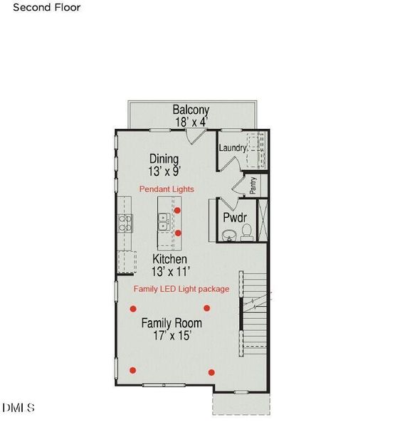 2D floor plan layout of this home in Helmsley, Raleigh, NC (Image 4).