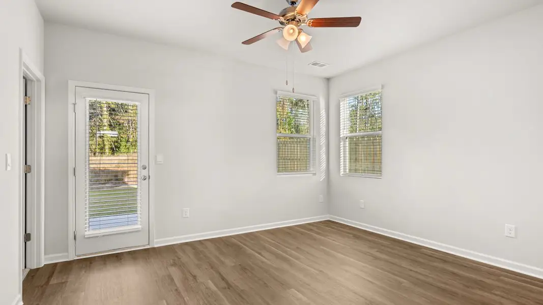 Representative unfurnished interior of a home built from the Sullivan by D.R. Horton in Highland Hills, Graniteville (Image 13). Representative unfurnished interior of a home built from the Sullivan by D.R. Horton in Highland Hills, Graniteville (Image 13).
