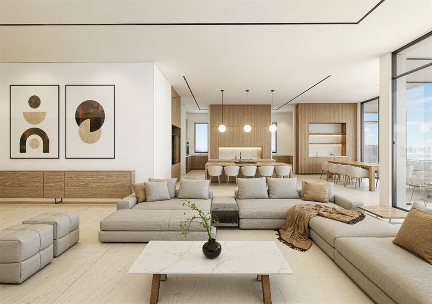 Furnished interior view inside a new home in , Orlando (Image 6).