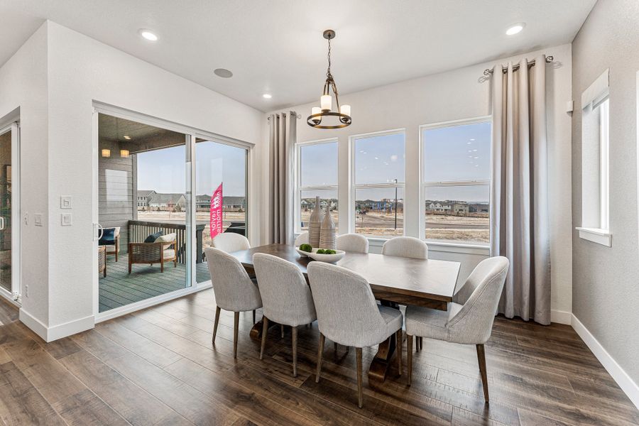 Representative furnished interior of a home built from the Columbine by Taylor Morrison in Dawson Trails, Castle Rock (Image 12).