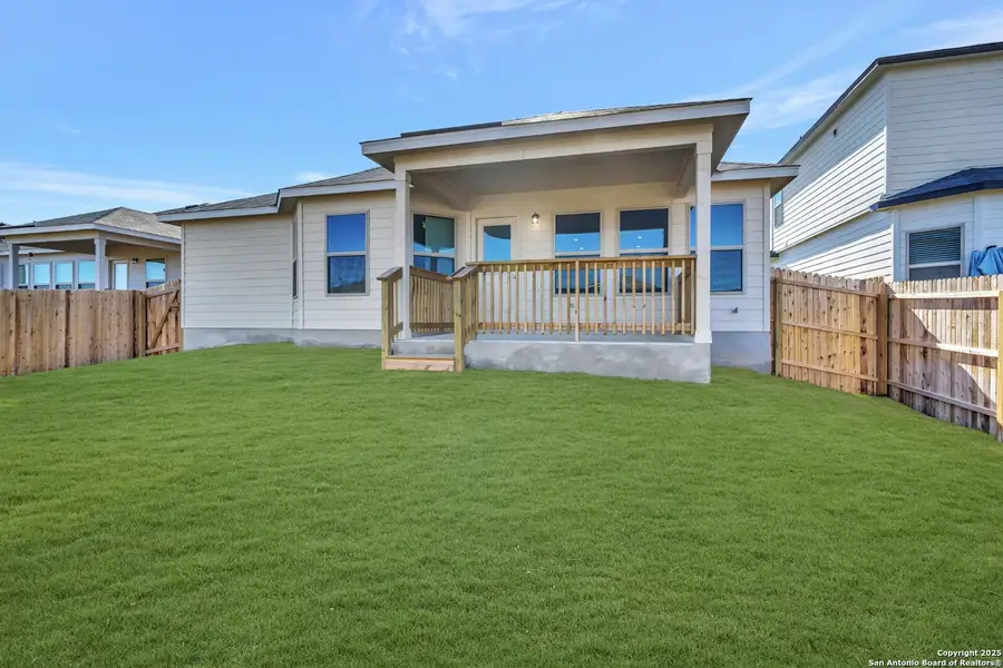 Exterior details and patio area of a home in Winding Brook, San Antonio (Image 3).