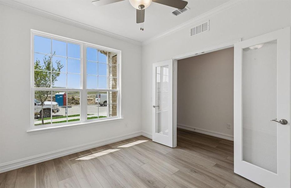 Study room off home entry