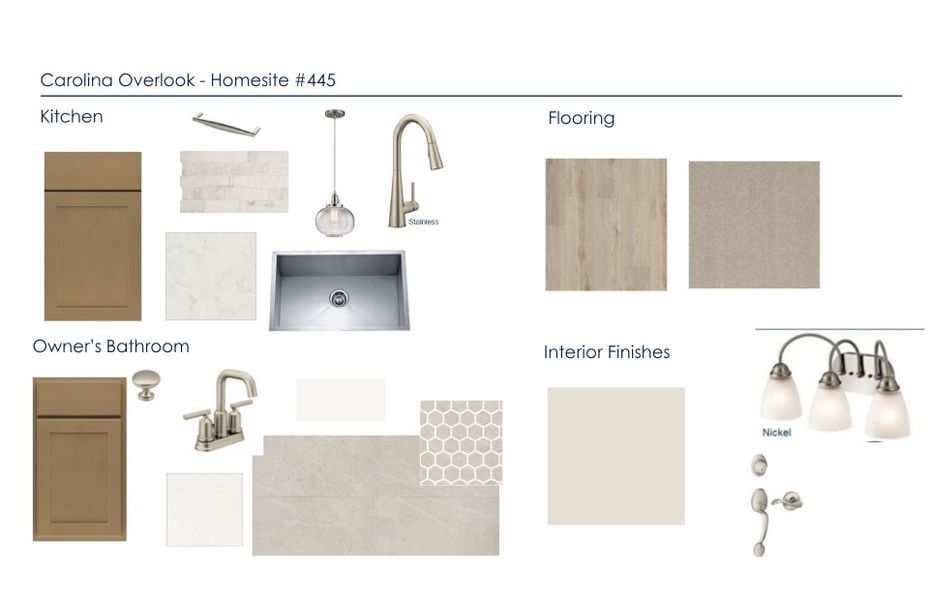 Sample of building materials used in homes in Carolina Overlook, Clayton (Image 13). Sample of building materials used in homes in Carolina Overlook, Clayton (Image 13).