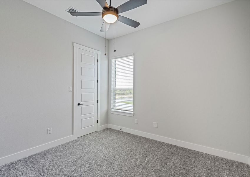 The secondary bedrooms are a great space for children's bedrooms or guest rooms.