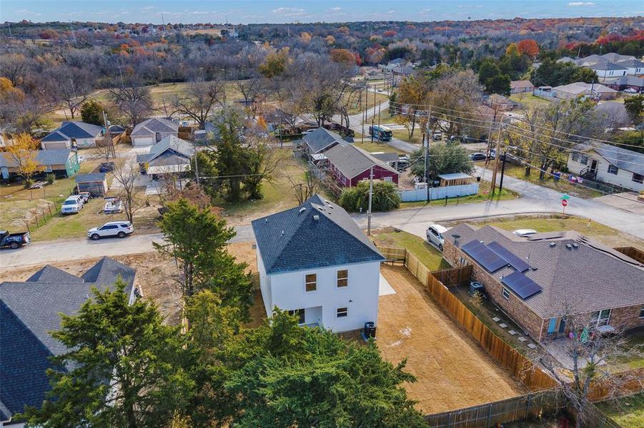 Birds eye view of property