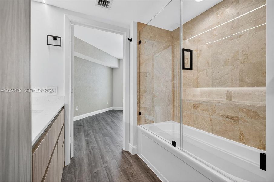Furnished interior view inside a new home in , Miami (Image 17).