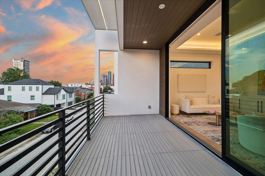 Exterior details and patio area of a home in , Houston (Image 1). Exterior details and patio area of a home in , Houston (Image 1).