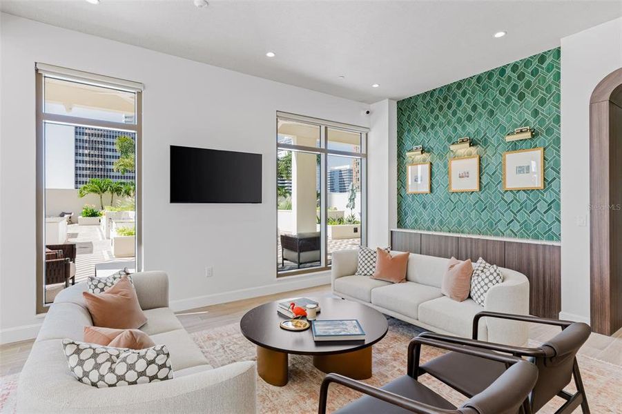 Furnished interior view inside a new home in , St. Petersburg (Image 35).