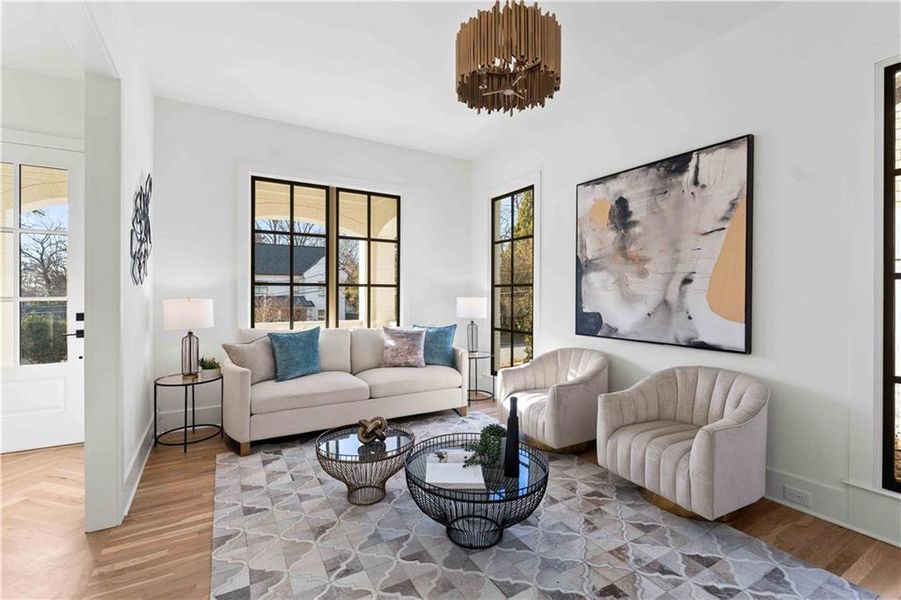 Furnished interior view inside a new home in , Atlanta (Image 9). Furnished interior view inside a new home in , Atlanta (Image 9).