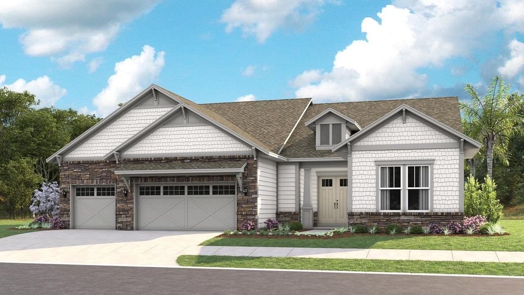 Elevation Craftsman | Stone