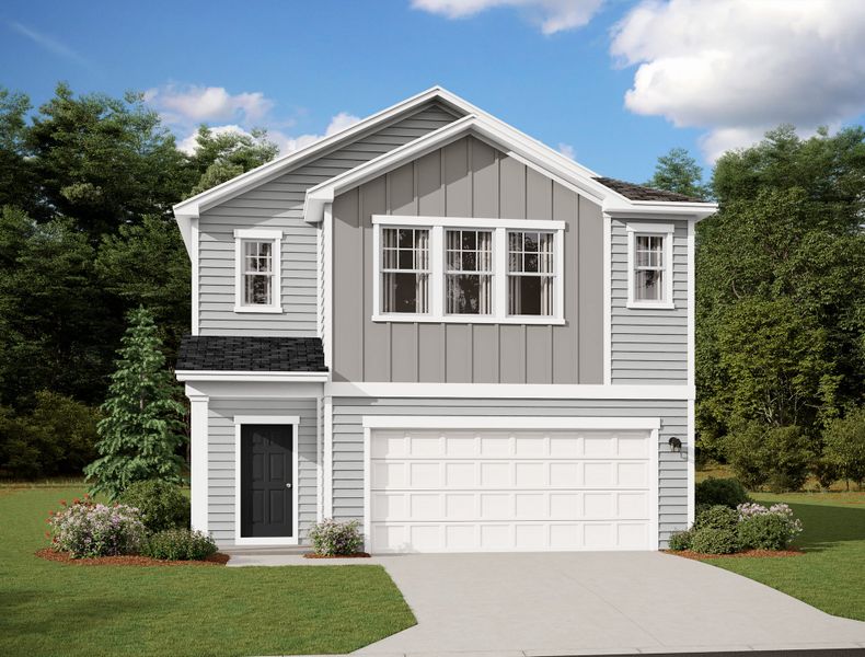 Representative exterior photo of a completed home built from the Apollo by Starlight Homes in Sunrise at Arbor Ridge, La Vergne, TN (Image 1).