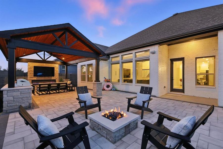 Front exterior of a new home in , Argyle, TX, highlighting curb appeal (Image 18). Front exterior of a new home in , Argyle, TX, highlighting curb appeal (Image 18).