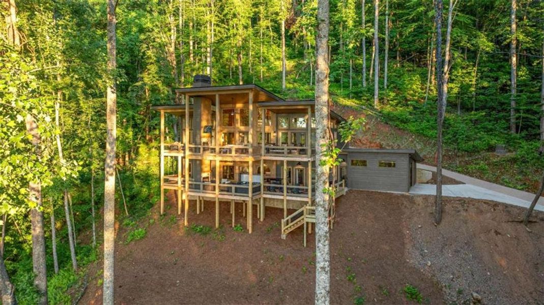 Exterior details and patio area of a home in , Blue Ridge (Image 31). Exterior details and patio area of a home in , Blue Ridge (Image 31).