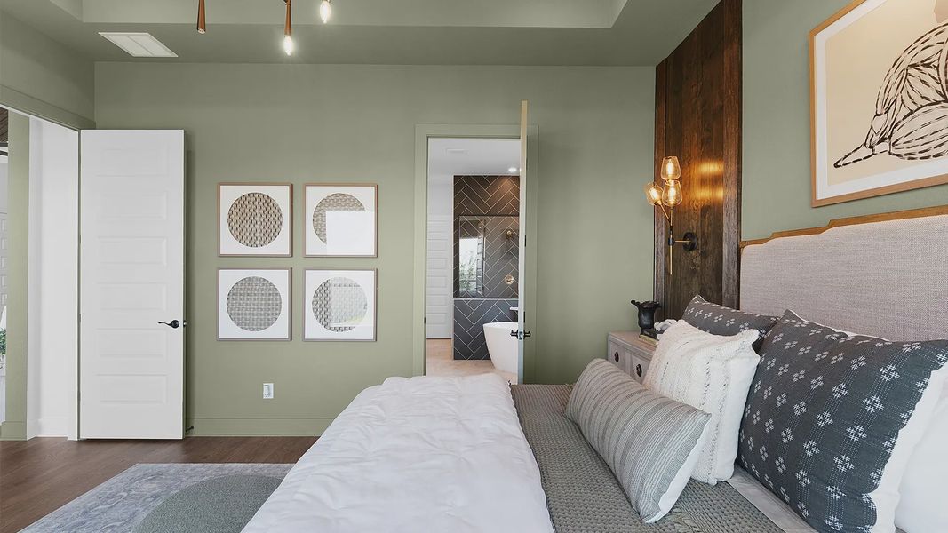 Representative furnished interior of a home built from the Silas by Chesmar Homes in Crescent Bluff, Georgetown (Image 19).