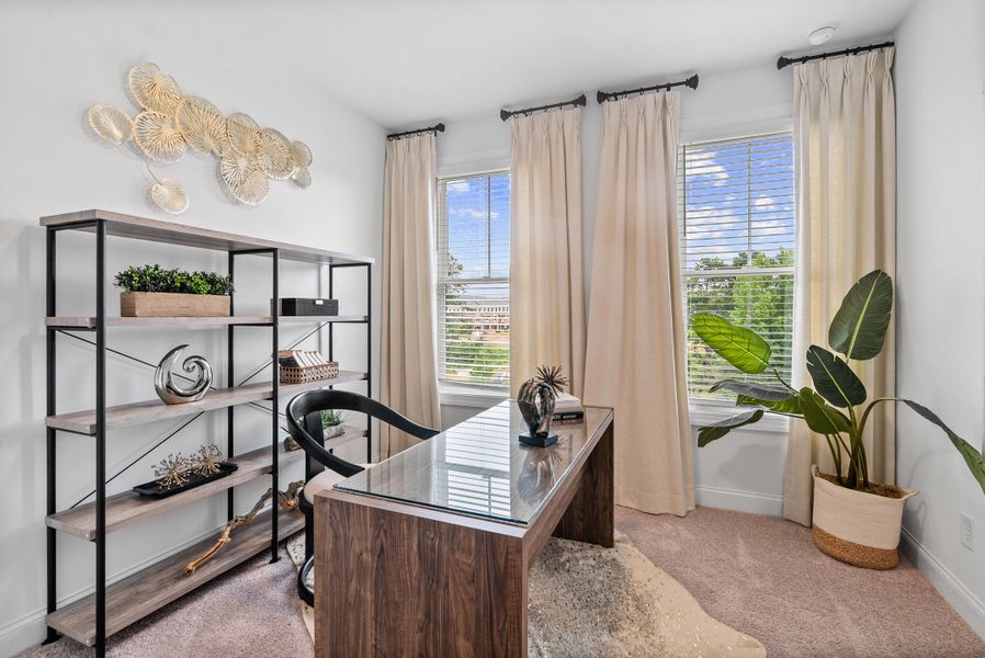 Representative furnished interior of a home built from the The Magnolia by The Providence Group in Market Square at Sawnee Village, Cumming (Image 39).