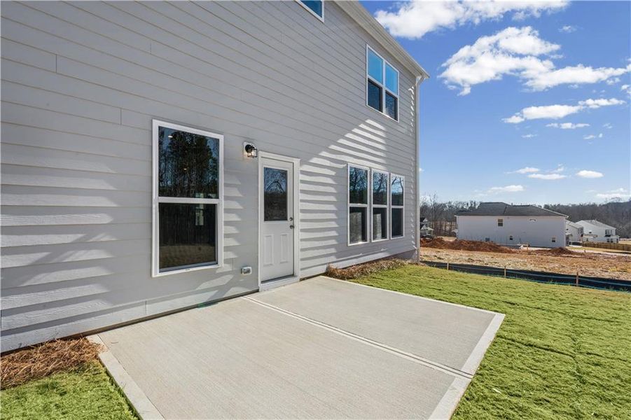 Exterior details and patio area of a home in Hunters Creek, Flowery Branch (Image 4). Exterior details and patio area of a home in Hunters Creek, Flowery Branch (Image 4).