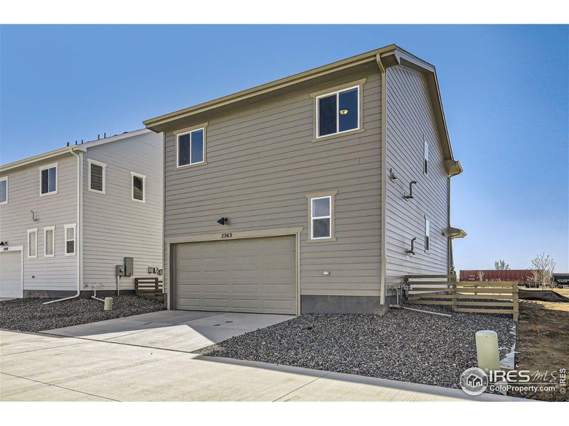 2 car garage  with 8ft doors