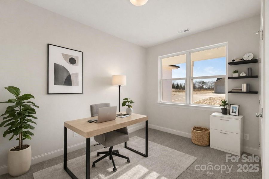 Virtually staged office