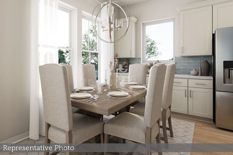 Furnished interior view inside a new home in Crosscreek Walk  – Courtyard, Charleston (Image 7).