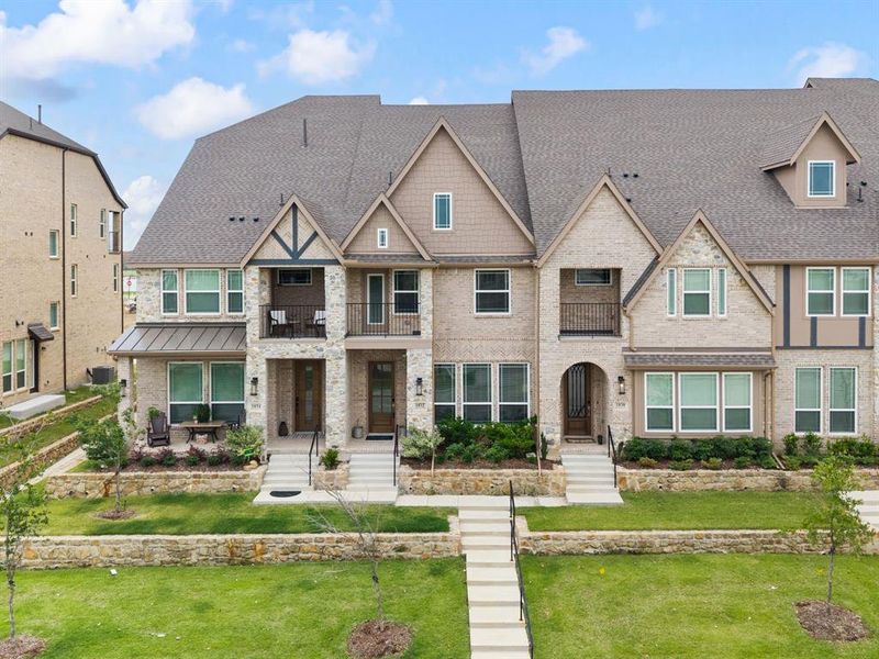Front exterior of a new home in , Farmers Branch, TX, highlighting curb appeal (Image 22).