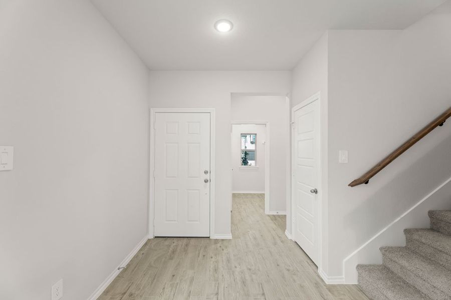 Front exterior of a new home in Keeneland, Aubrey, TX, highlighting curb appeal (Image 6).