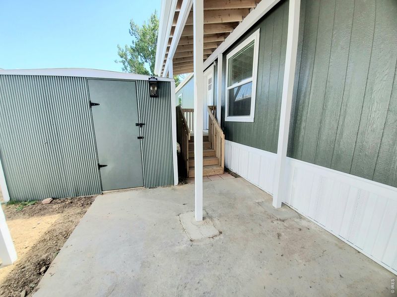 Exterior details and patio area of a home in , Loveland (Image 26).